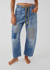 Free People Moxie Low Slung Pull On Barrel Jeans