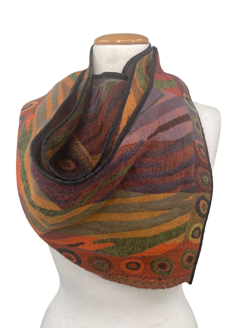 Uni Studio Orange Dot Reversible Scarf