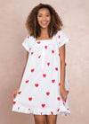 Printfresh Queen of Hearts Pintuck Nightgown