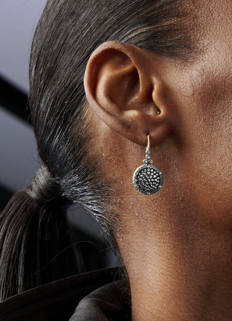 Freida Rothman Small Times Square Lever Back Earrings