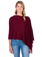 Alashan Cashmere Poncho in Paprika