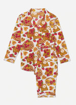 Printfresh Waffles in Bed Long Sleep Set
