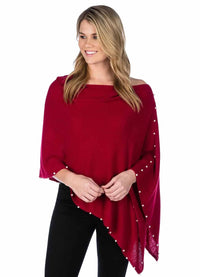 Alashan Cashmere Pearl Trim Topper