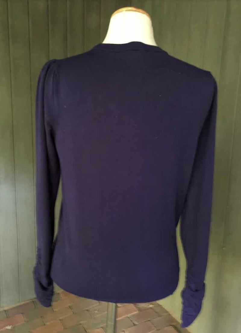 Elliott Lauren Ruched Sleeve Crew Sweater