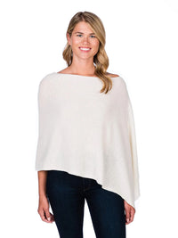 Alashan Cashmere Poncho in Snow