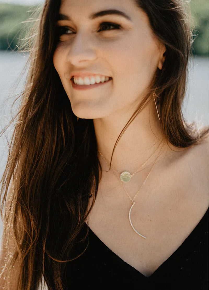 Token Jewelry Crescent Moon Necklace