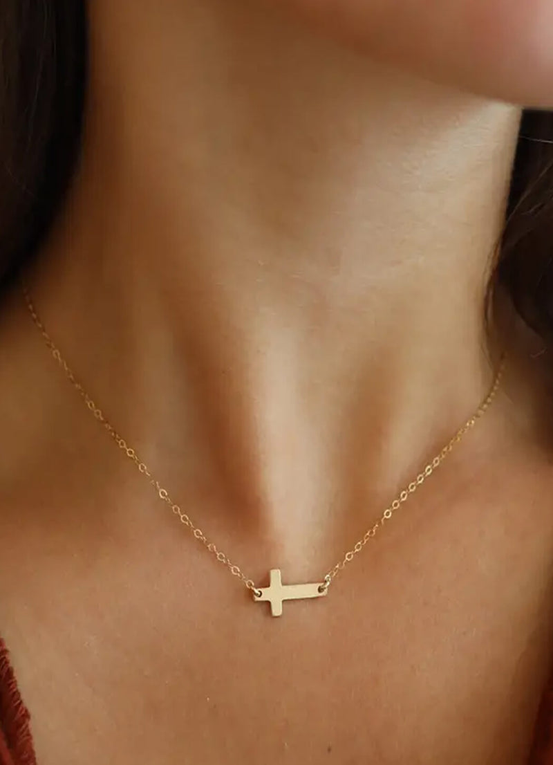 Token Jewelry Cross Necklace