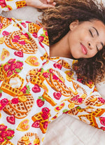 Printfresh Waffles in Bed Long Sleep Set