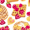 Printfresh Waffles in Bed Long Sleep Set