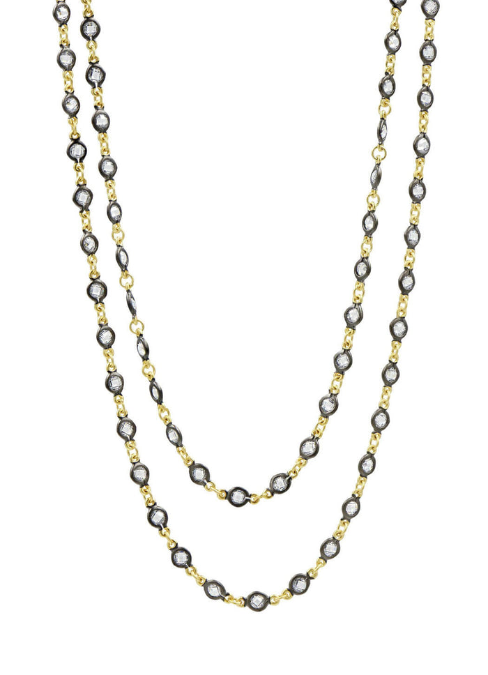 Freida Rothman Faceted Stones Wrap Chain Necklace
