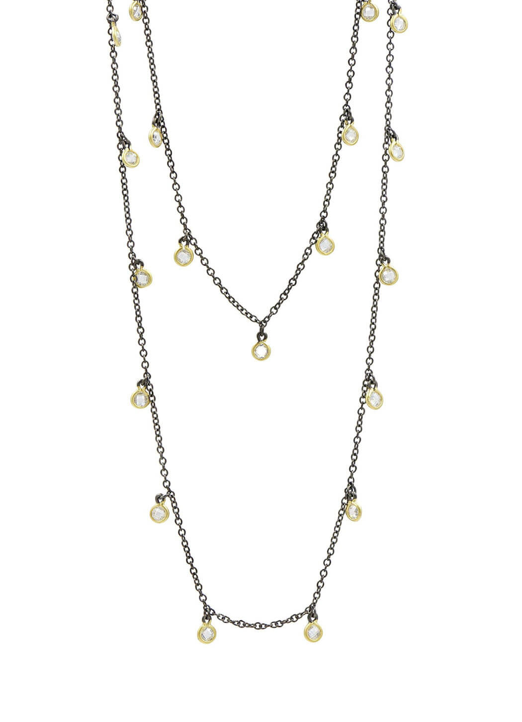 Freida Rothman Color Theory Bezel Droplet Strand Necklace – Details Direct