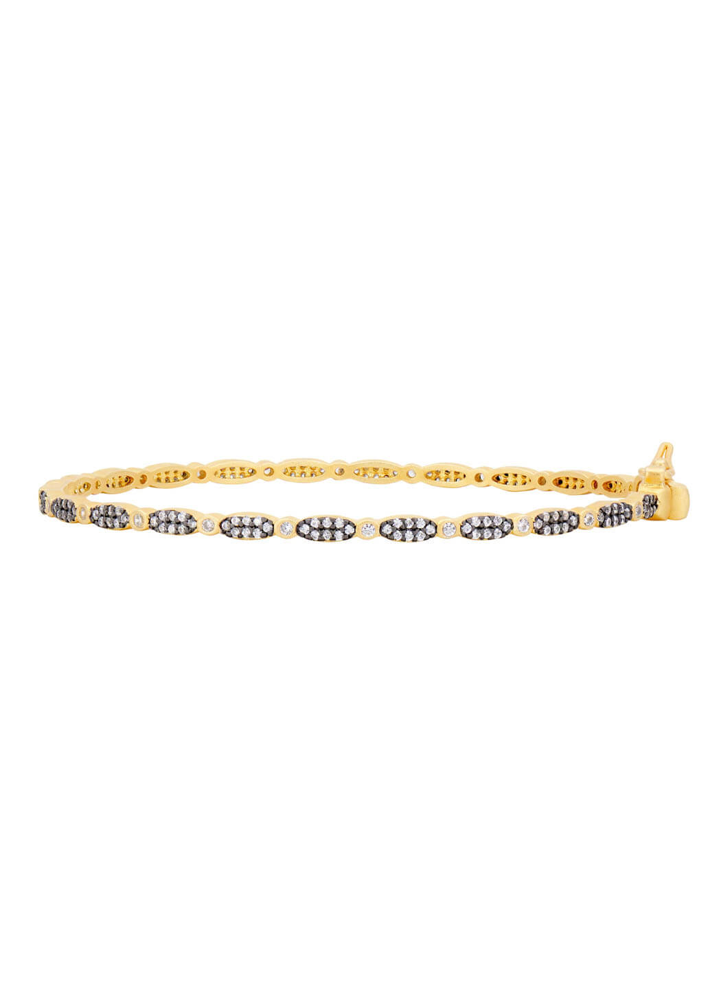 Freida Rothman Marquise Pave Thin Hinge Bangle