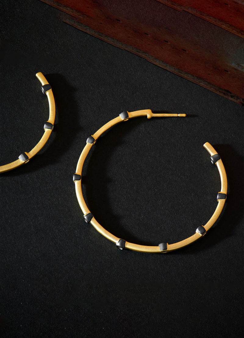 Freida Rothman Signature Thin Bezel Station Hoops