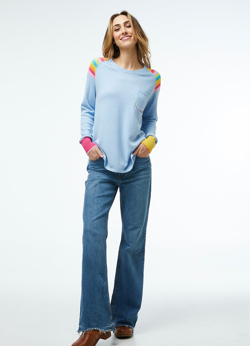 Zaket & Plover Stripe Shoulder Sweater