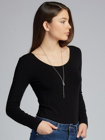 Cest Moi Scoop Neck Tee L/S