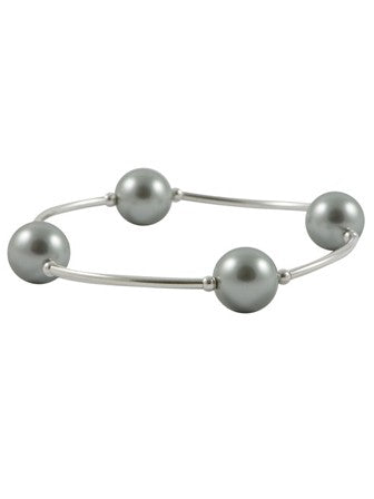 Blessing Bracelet in Silver Pearl 12mm Beads