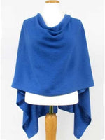 Alashan Cashmere Poncho in Cruise Blue