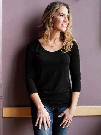 Cest Moi 3/4 Sleeve Scoop Relax Top