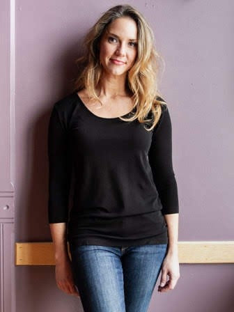 Cest Moi 3/4 Sleeve Scoop Relax Top