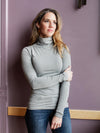Cest Moi Bamboo Turtleneck Heather Silver