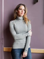 Cest Moi Bamboo Turtleneck Heather Silver