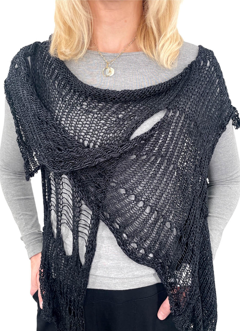 B&K Moda Distressed Knit Wrap
