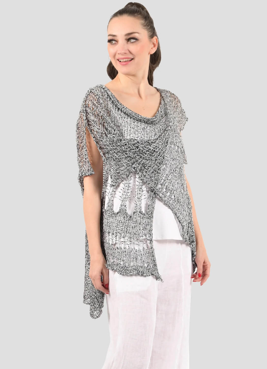 B&K Moda Distressed Knit Wrap