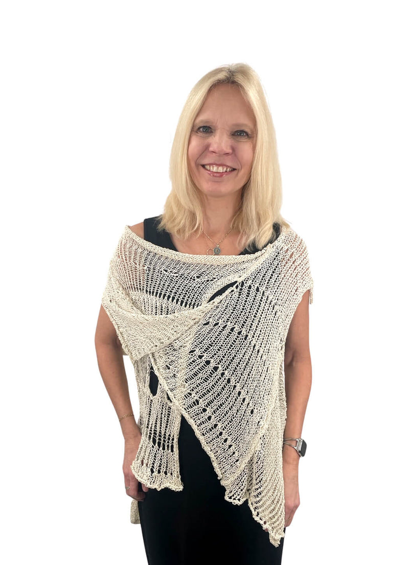 B&K Moda Distressed Knit Wrap