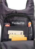 WanderFull Black Matte Crossbody HydroBag with Black Strap