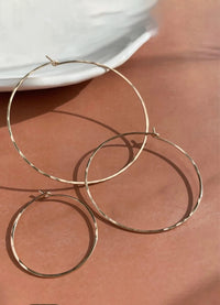 Token Jewelry Organic Hoops