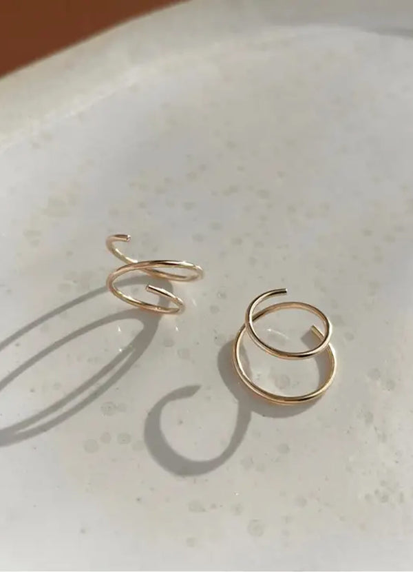 Token Jewelry Double Hoops Twists