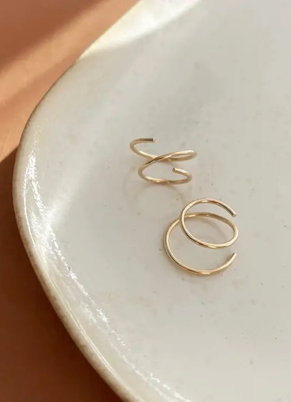 Token Jewelry Double Hoops Twists